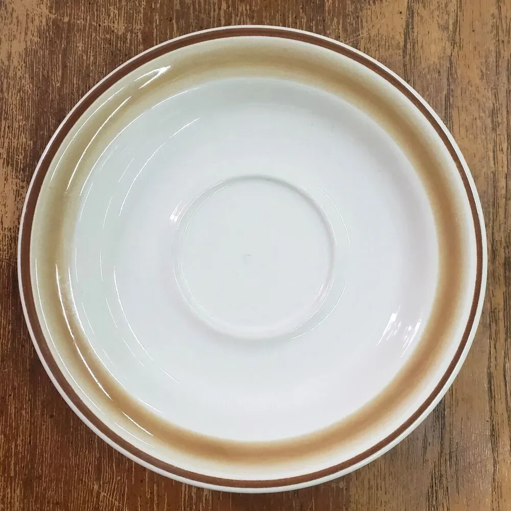 Vintage Hearthside Japan Water Colors Stoneware Saucers Set of 4 Mid Century